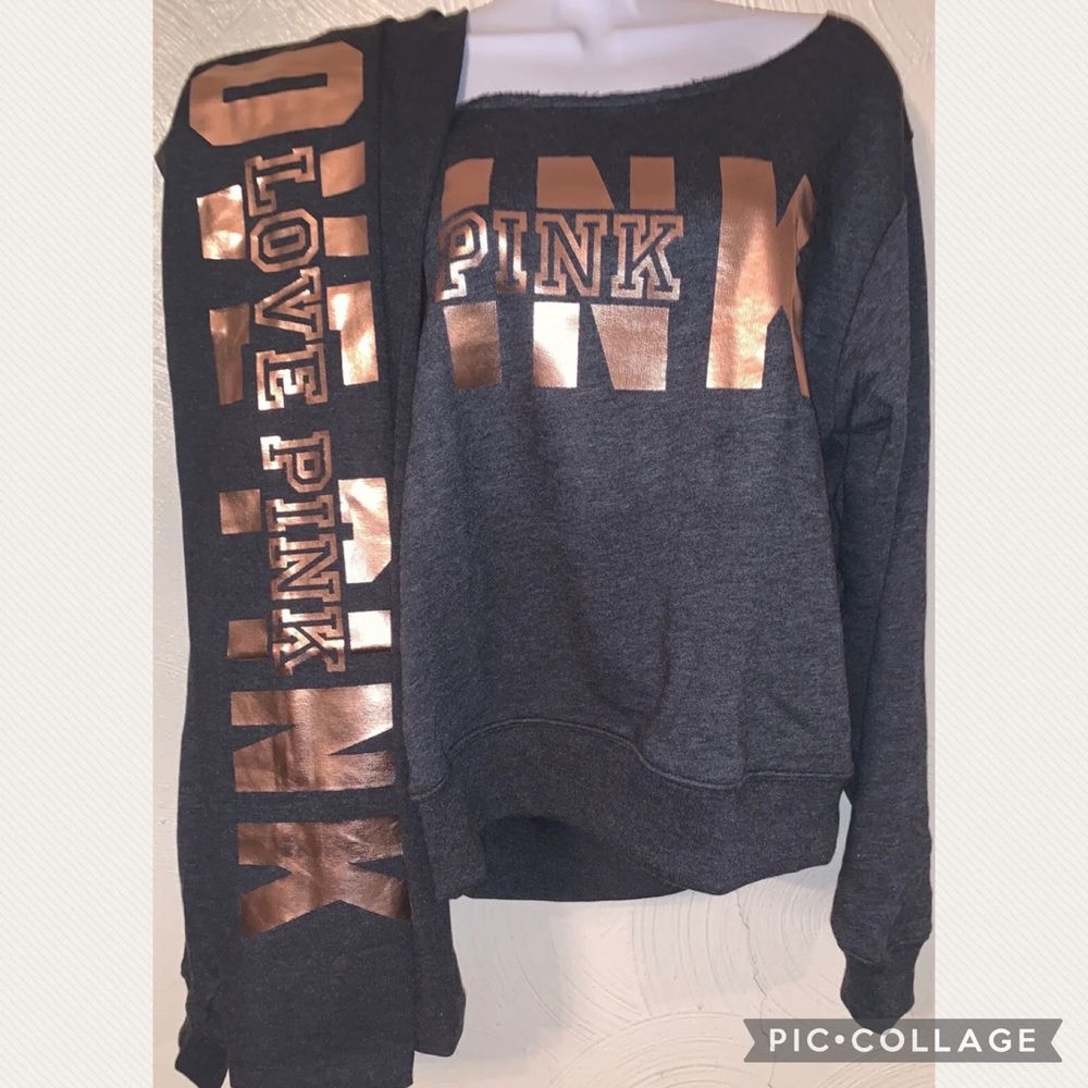 Victoria Secret Pink Xl Bling Leggings And XI
Matching Crew Outfit NWT VS SHINE